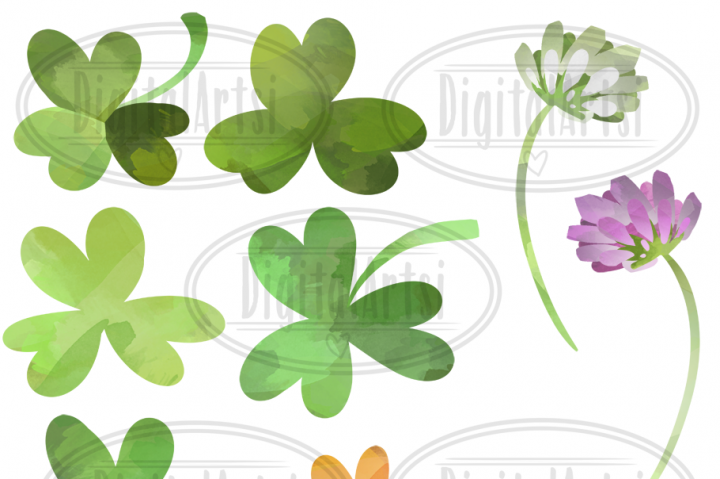 720x479 Watercolor Clover Clipart By Digitalartsi - Watercolor Shamrock