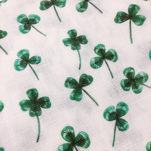 498x498 Watercolor Shamrock Fabric Botanical Cotton Fabric - Watercolor Shamrock