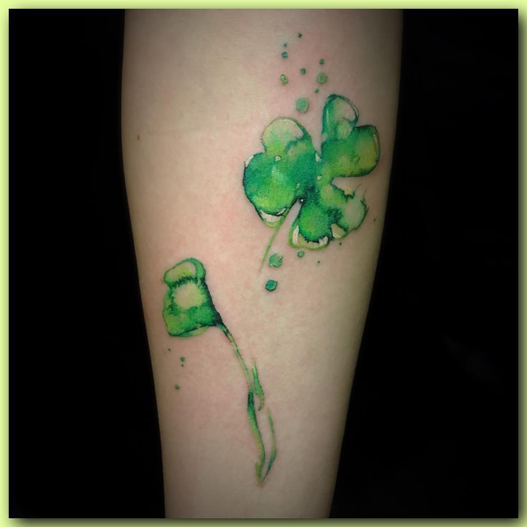 1080x1080 Watercolor Shamrock Courtesy Of Marcus Lund - Watercolor Shamrock