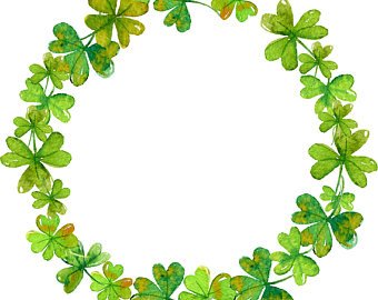 340x270 Watercolor Shamrocks Etsy - Watercolor Shamrock