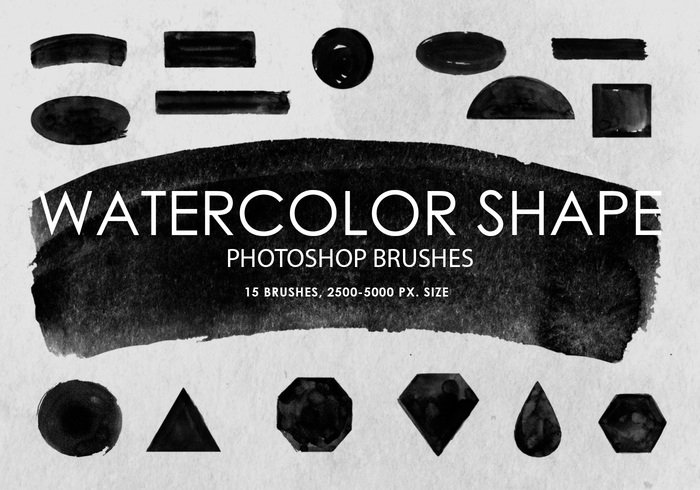 700x490 Free Watercolor Shape Photoshop Brushes - Watercolor Shapes