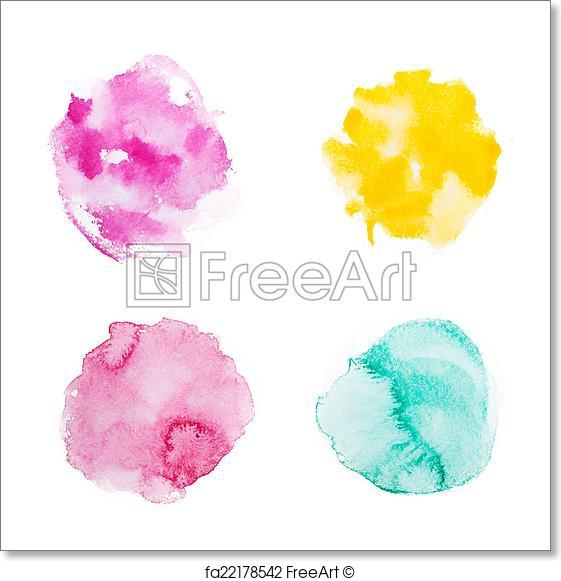 561x581 Free Art Print Of Abstract Watercolor Aquarelle Hand Drawn - Watercolor Shapes