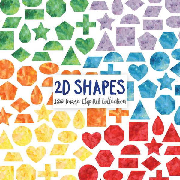 600x600 2d Watercolor Shapes Paula Kim Studio - Watercolor Shapes