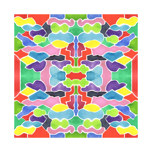 630x630 Multicolor Watercolor Shapes. Abstract. Rainbow. Hand Painted - Watercolor Shapes