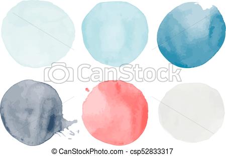450x311 Set Of Watercolor Shapes. Watercolors Blobs. Set Of Colorful - Watercolor Shapes