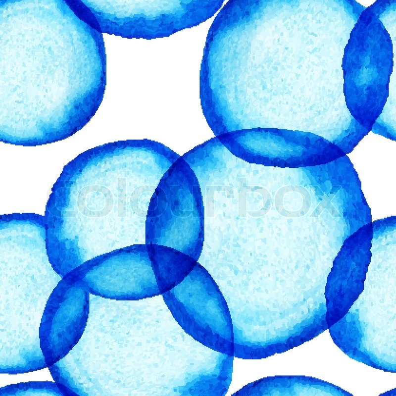 800x800 Vector Round Shapes Watercolor Seamless Ornament. Paints - Watercolor Shapes
