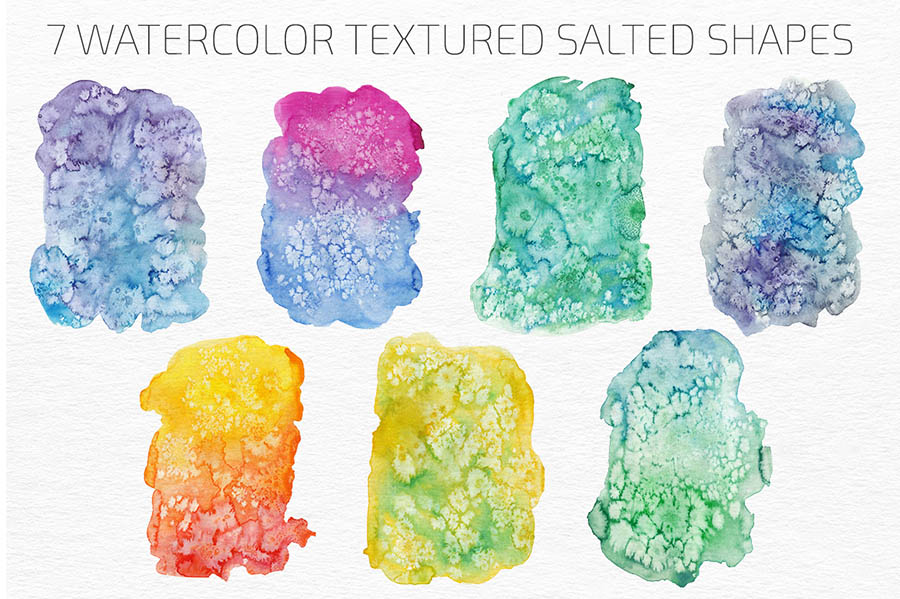 900x599 7 Free Watercolor Shapes - Watercolor Shapes