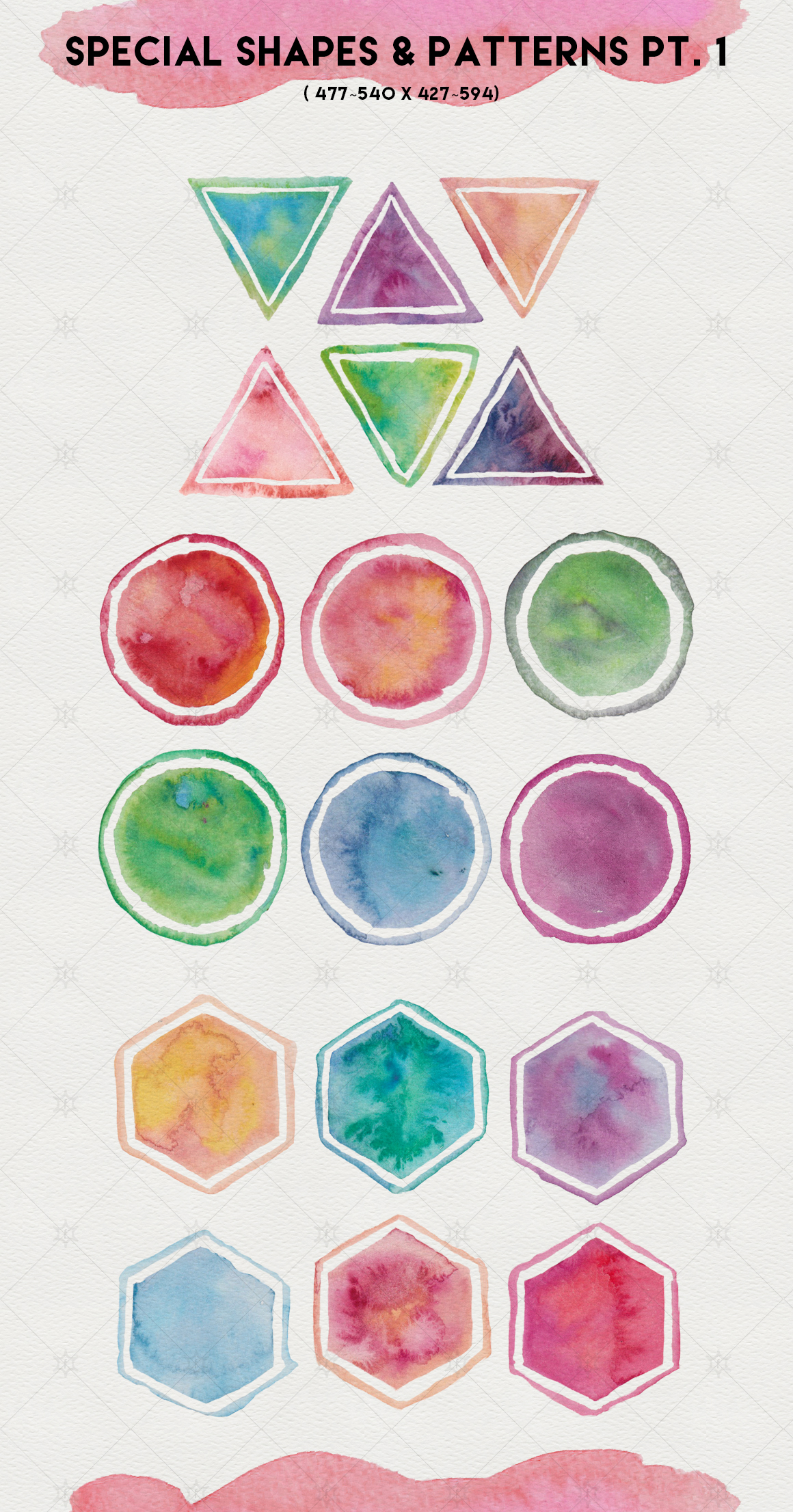 1160x2212 Watercolor Shapes Amp Patterns - Watercolor Shapes