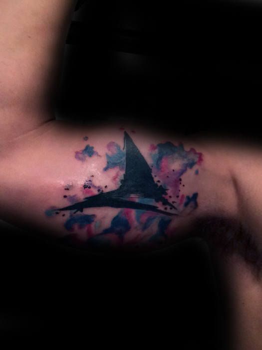 Watercolor Shark Tattoo