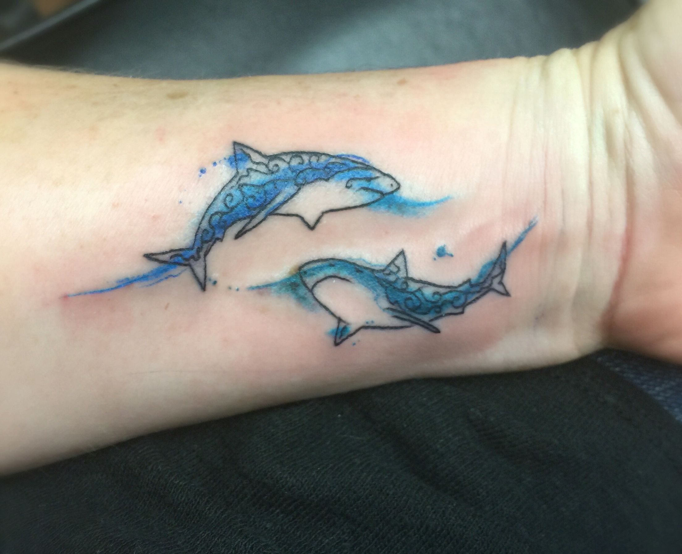 2208x1794 Watercolor Shark Tattoo Tats Shark Tattoos, Shark - Watercolor Shark Tattoo