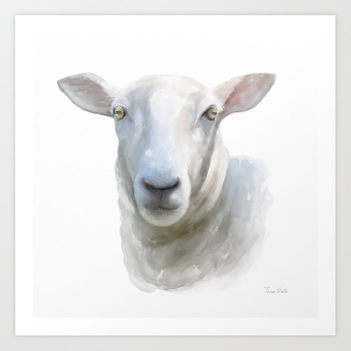 700x700 Watercolor Sheep Art Print By Ivaw Society6 - Watercolor Sheep