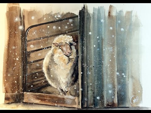 480x360 Watercolor Sheep Painting Demonstration - Watercolor Sheep