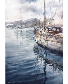 Watercolor Ship