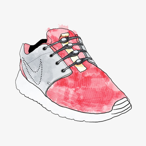 500x500 Hand Painted Watercolor Pink Shoes, Watercolor Clipart, Shoes - Watercolor Shoes