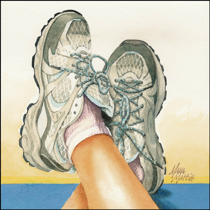 432x432 Mara Mattia Art Tennis Shoes In Watercolor - Watercolor Shoes