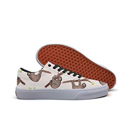 425x425 Hteaqwef Watercolor Sloth Pattern Print Sneaker Flat - Watercolor Shoes