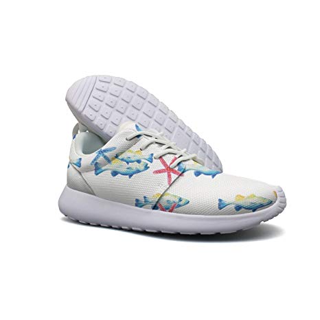 466x466 Watercolor Bass Fish Fashion Print Athletic Sneakers - Watercolor Shoes