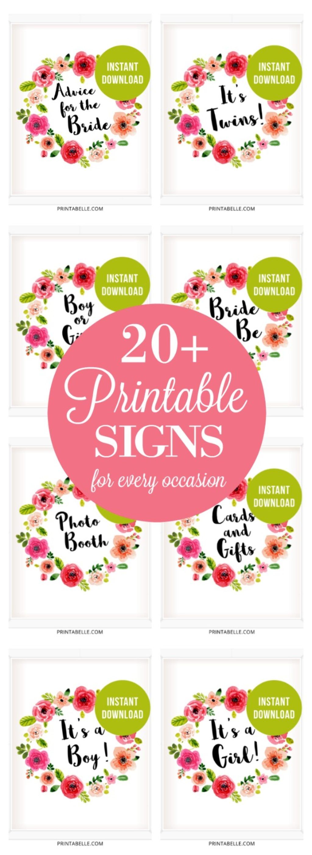 1024x2805 Printable Watercolor Signs And Free Printable Thank You Card - Watercolor Signs