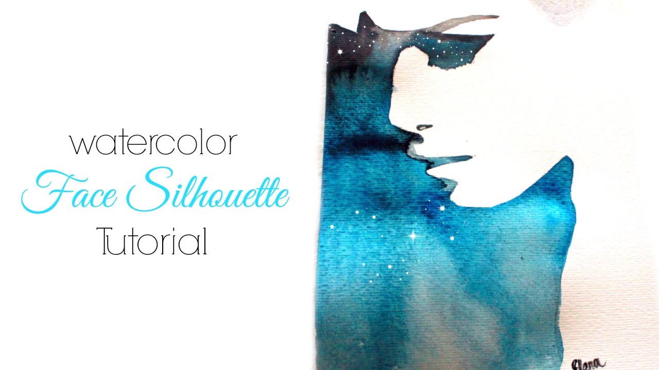 1280x720 Easy Watercolor Face Silhouette Tutorial - Watercolor Signs