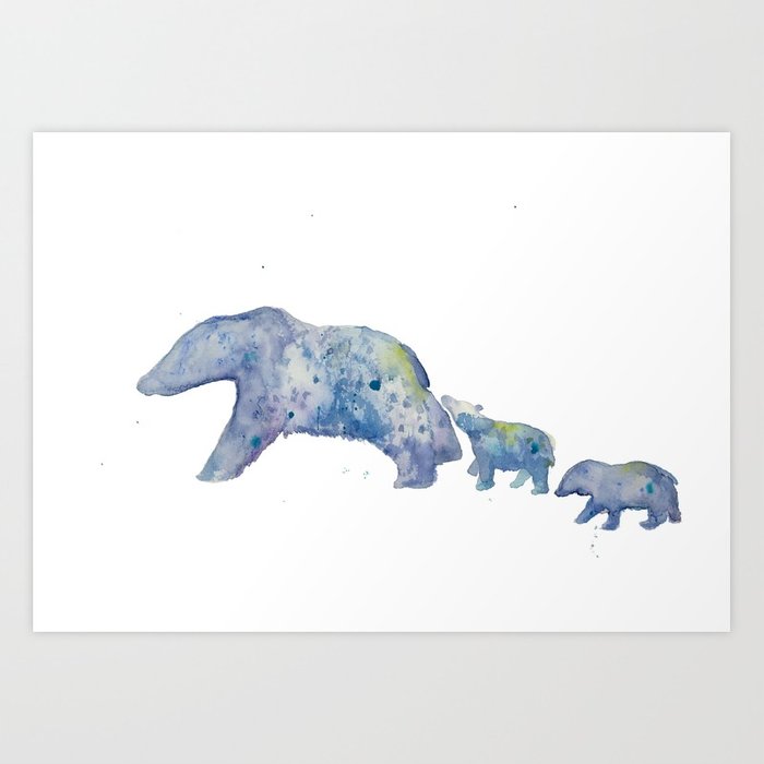 700x700 Polar Bear Baby Polar Bear Watercolor Silhouette Art Art - Watercolor Signs
