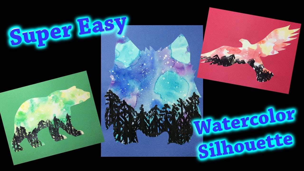 1280x720 Art For Beginners Simple Watercolor Silhouette - Watercolor Signs