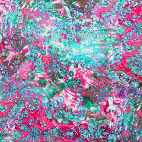 500x500 Floral Watercolor Fabric - Watercolor Silk Fabric