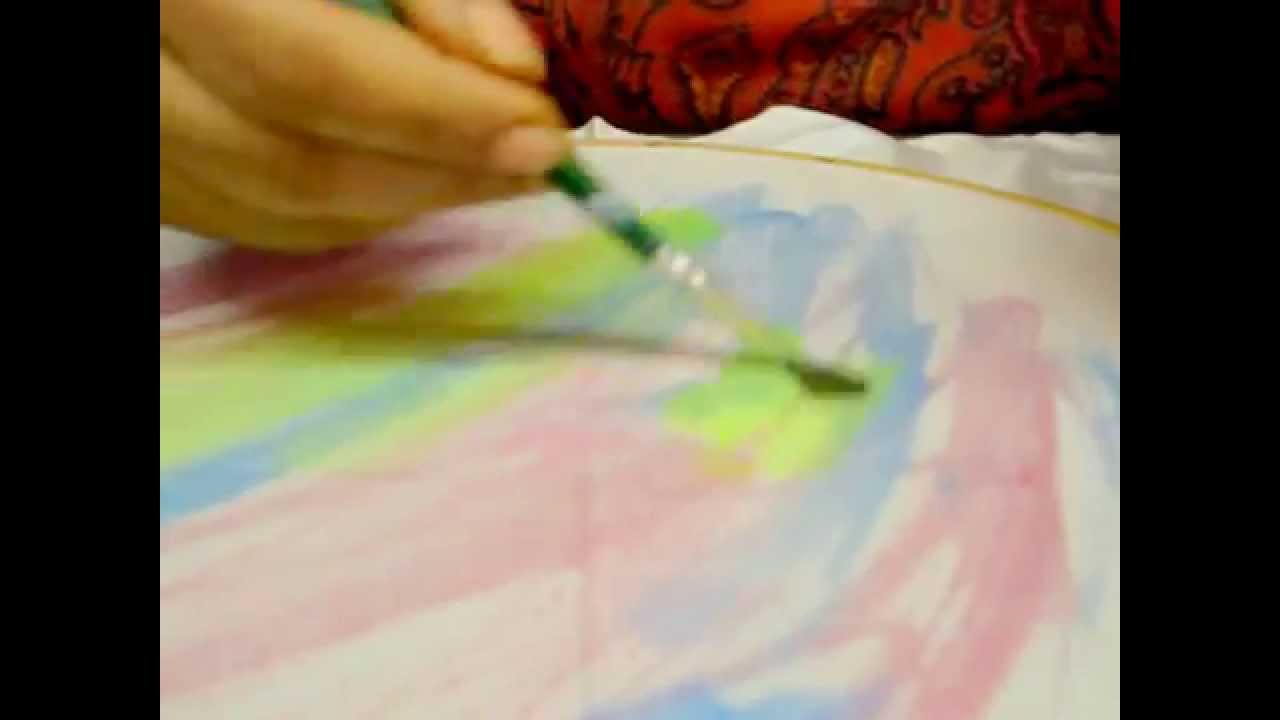 1280x720 Silk Painting Tutorial With Effects - Watercolor Silk Painting