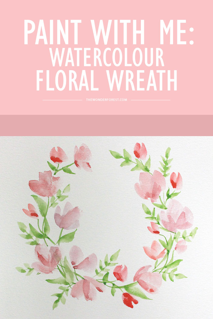 700x1050 Paint With Me Watercolour Floral Wreath Tutorial For Beginners - Watercolor Simple Flowers