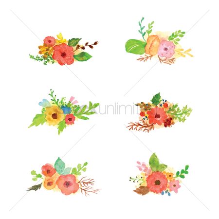 450x450 Free Watercolor Simple Flower Stock Vectors Stockunlimited - Watercolor Simple Flowers