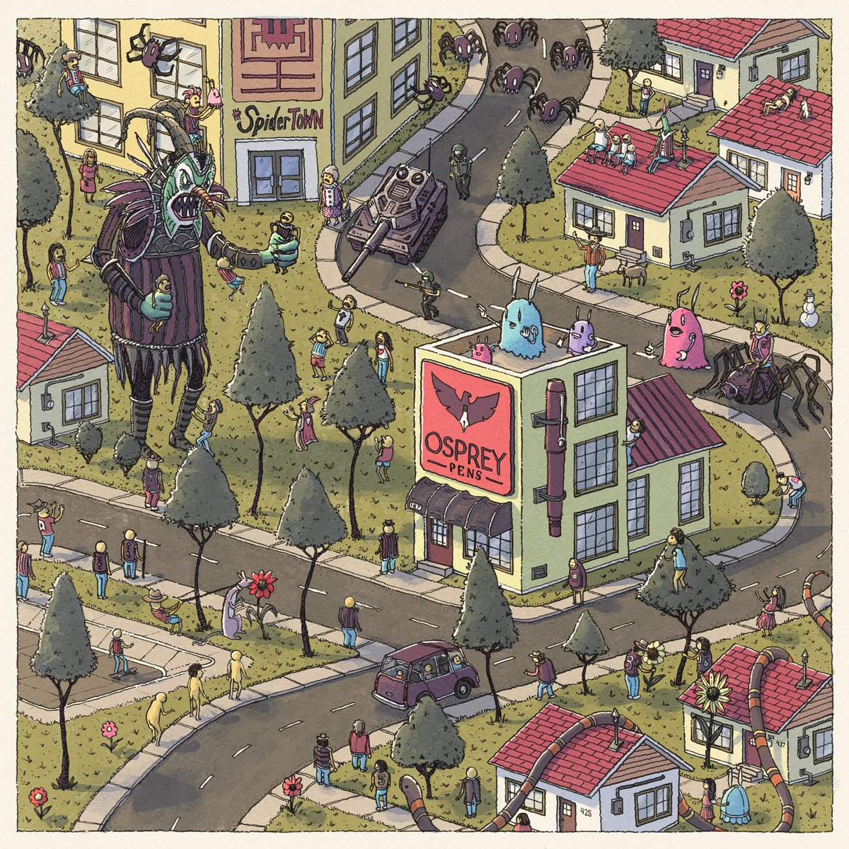 1200x1200 Junkyard Sam On Twitter Spidertown Colored With @escapemotions - Watercolor Simulation