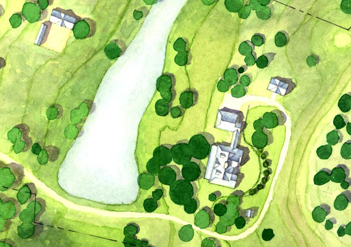 711x500 Always B Ranch - Watercolor Site Plan
