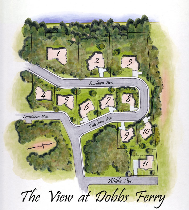 800x889 Architectural Renderings - Watercolor Site Plan