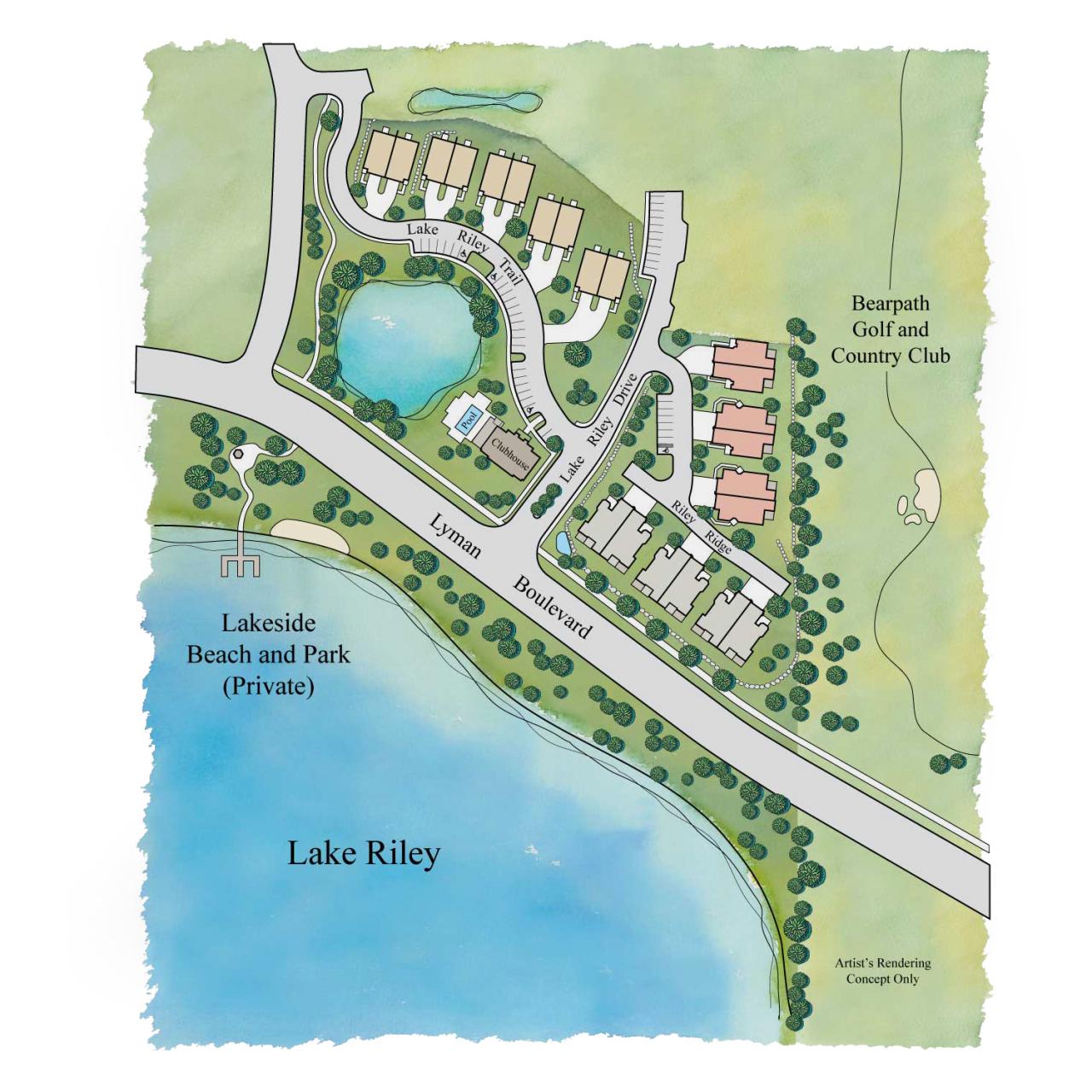 1280x1280 Gunnerson Architectural Art - Watercolor Site Plan