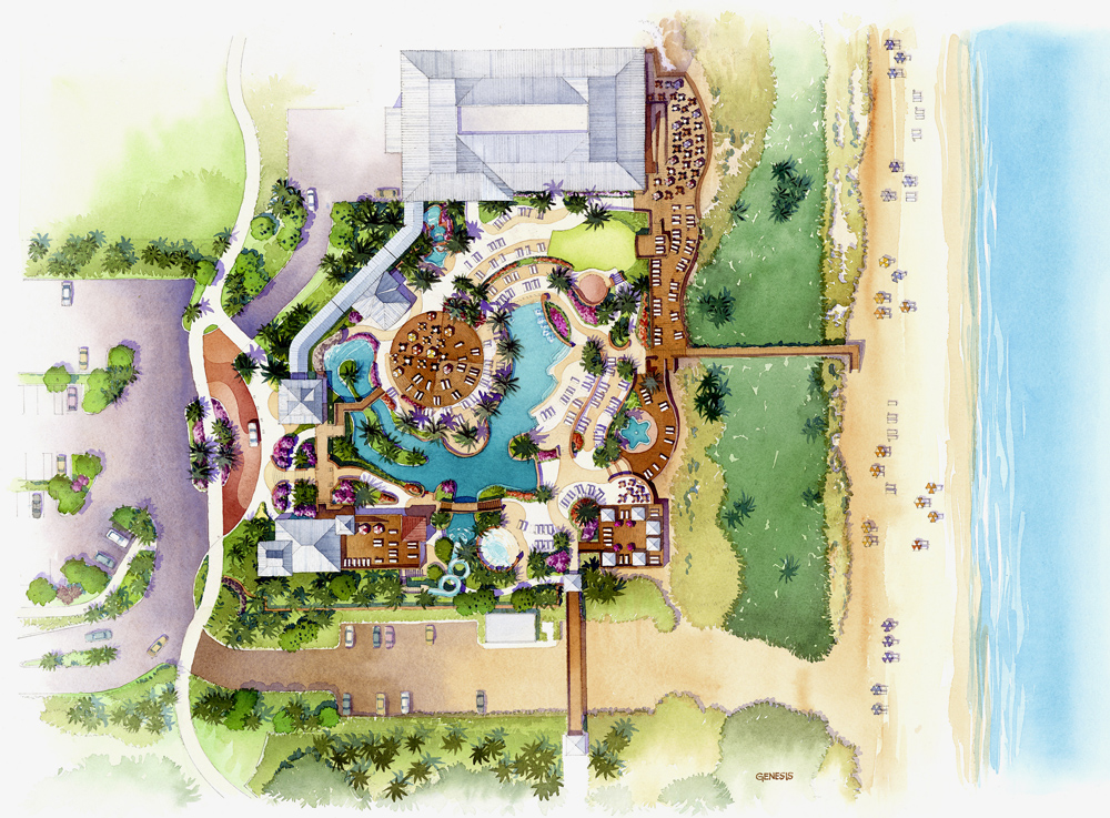 1000x737 19 - Watercolor Site Plan