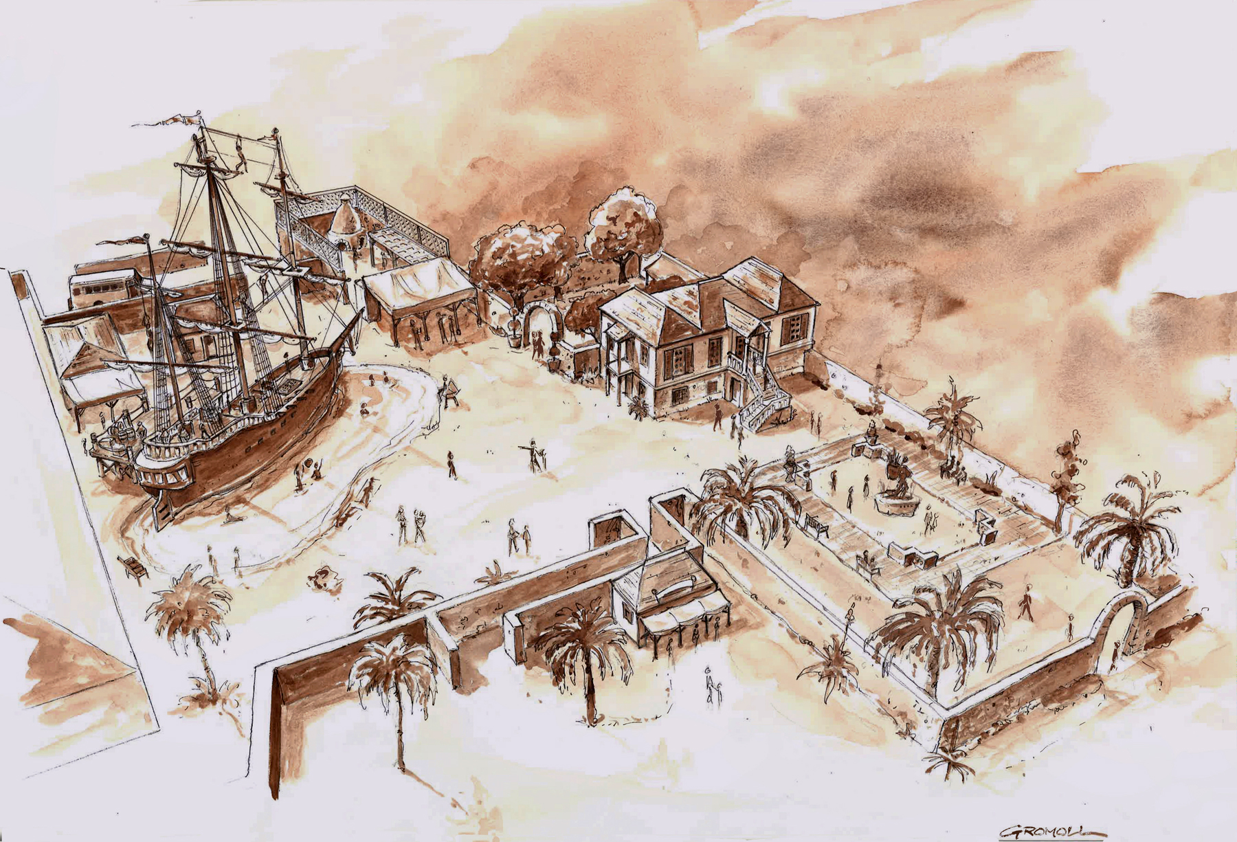 1800x1225 Watercolor Site Plan - Watercolor Site Plan