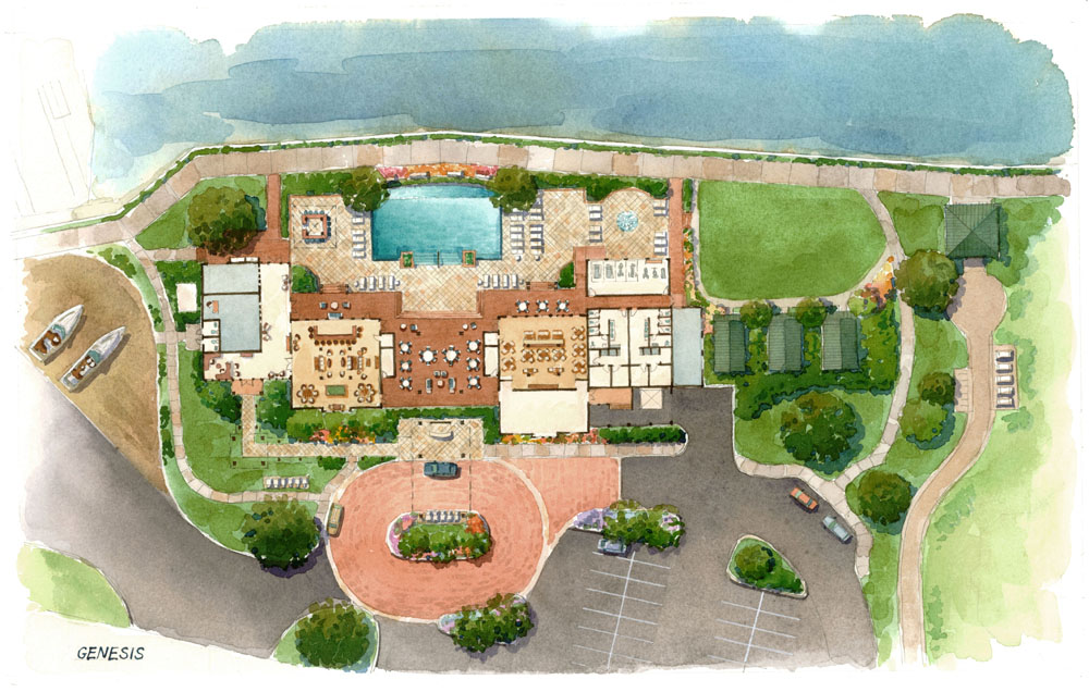 1000x636 24 - Watercolor Site Plan
