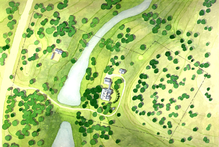 745x500 Always B Ranch - Watercolor Site Plan