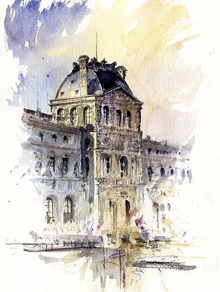 452x600 Sketching And Watercolor Al Kline Watercolors - Watercolor Sketch