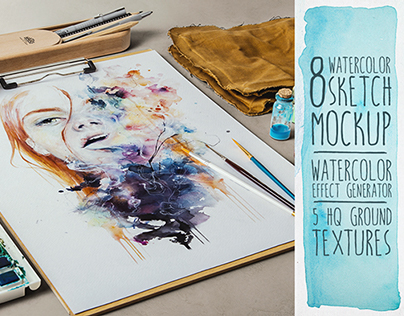 404x316 Watercolor Sketch Mock Up On Behance - Watercolor Sketch