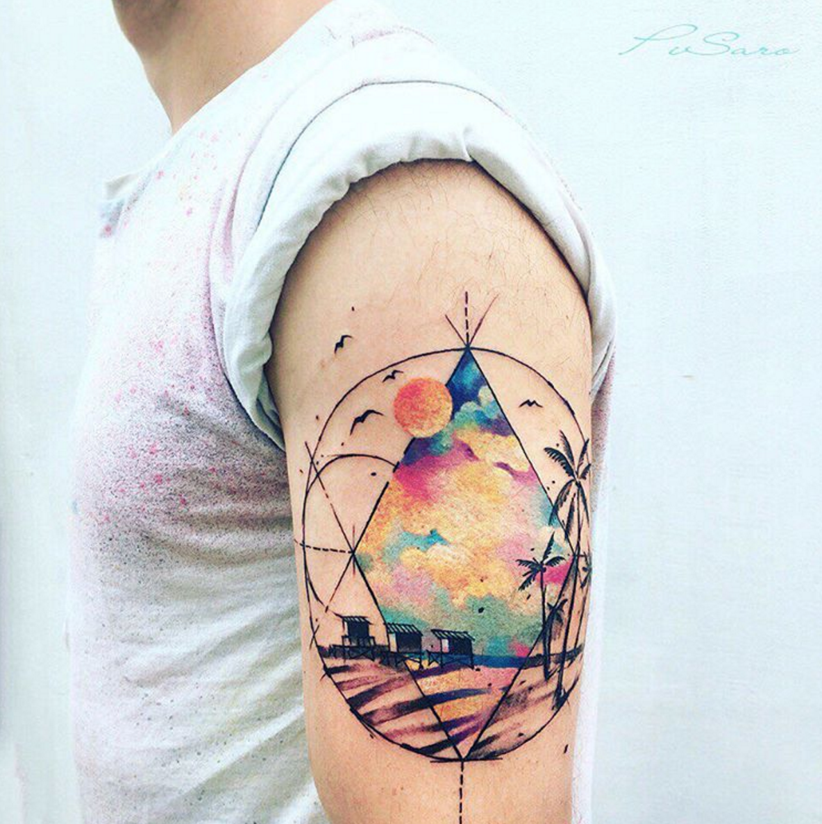 1184x1188 57 Beautifully Unique Tattoo Designs - Watercolor Sketch Tattoo