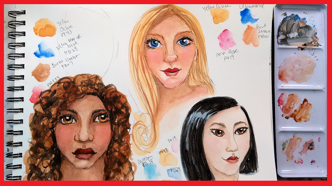 1280x720 Tips For Mixing Skin Tones In Watercolor - Watercolor Skin Tone