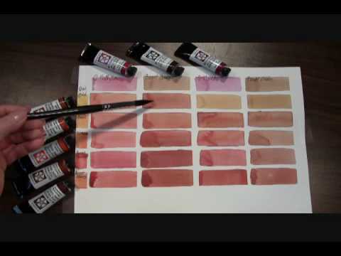 480x360 Mixing Skin Tones With Daniel Smith Quinacridone Watercolors - Watercolor Skin Tone Chart