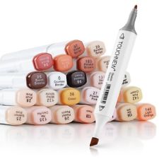 225x225 Dual Tip Watercolor Brush Double Tone Sketch Markers Calligraphy - Watercolor Skin Tone Colors