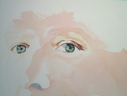491x370 Painting Realistic Eyes And Skin Tones - Watercolor Skin Tone Colors