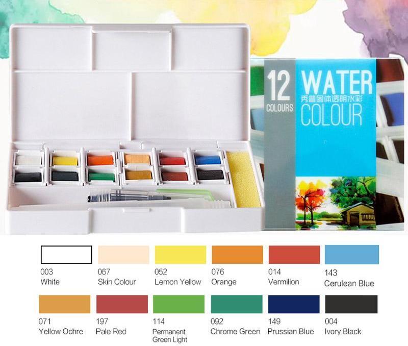 800x678 Watercolor Paint Set - Watercolor Skin Tone Colors