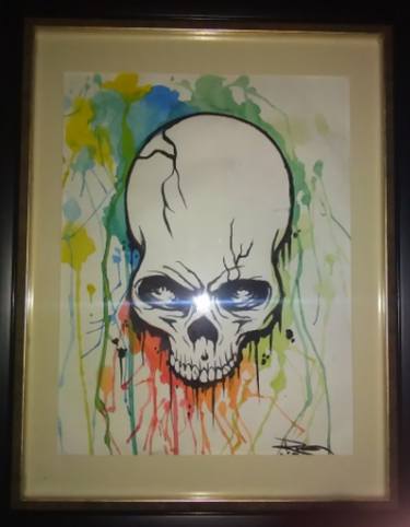 375x482 Watercolor Skull Painting By Rob Glazner Saatchi Art - Watercolor Skull