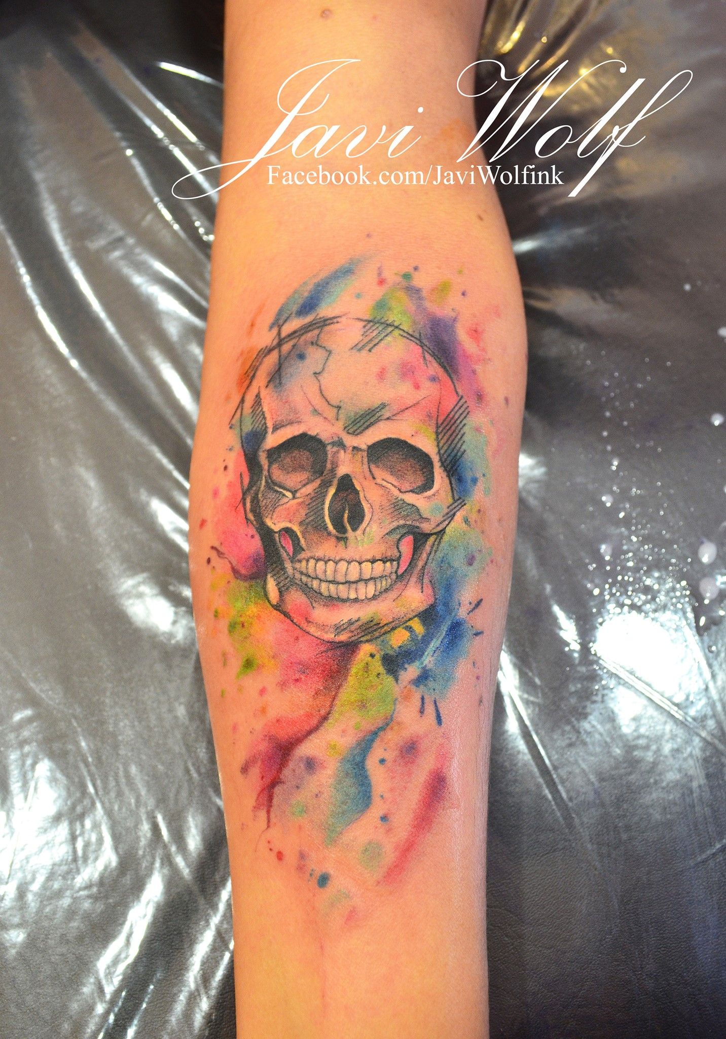 1432x2048 Pin By Emily Waldvogel On Watercolor Tattoos Wolf - Watercolor Skull Tattoo