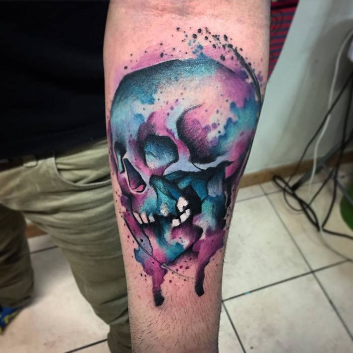 700x700 60 Best Skull Tattoo Designs And Ideas - Watercolor Skull Tattoo