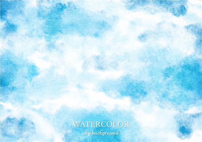 700x490 Vector Blue Watercolor Sky Background - Watercolor Sky