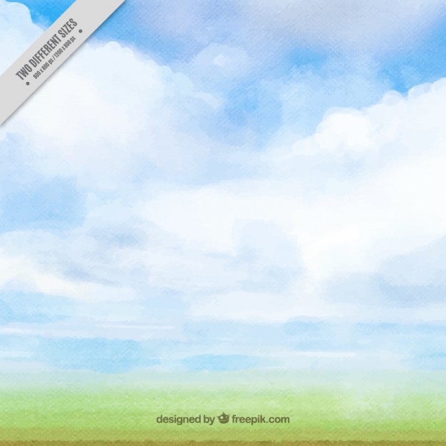 626x626 Watercolor Sky Background Vector Free Download - Watercolor Sky